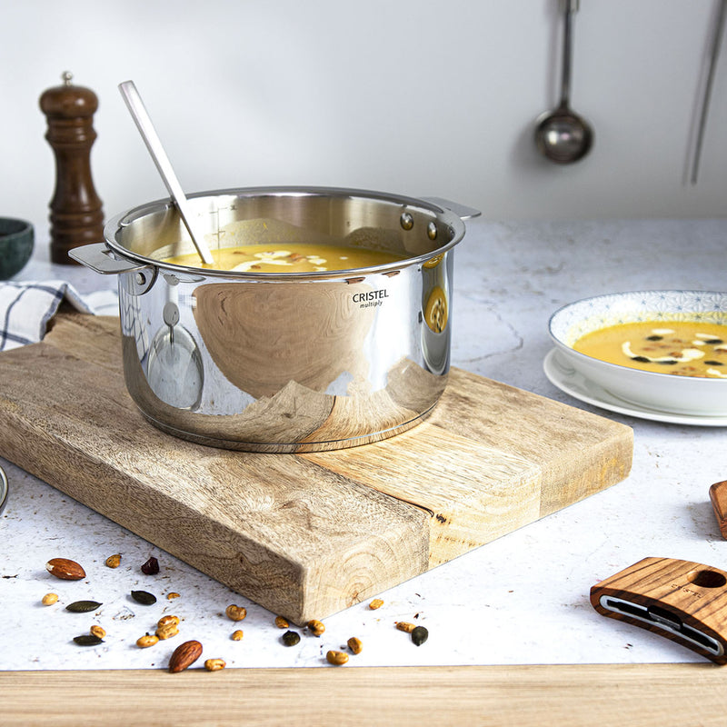 Sweet potato, leek and coconut soup