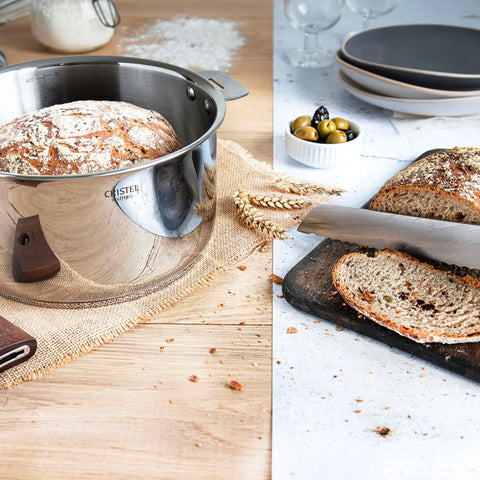 Homemade olive bread