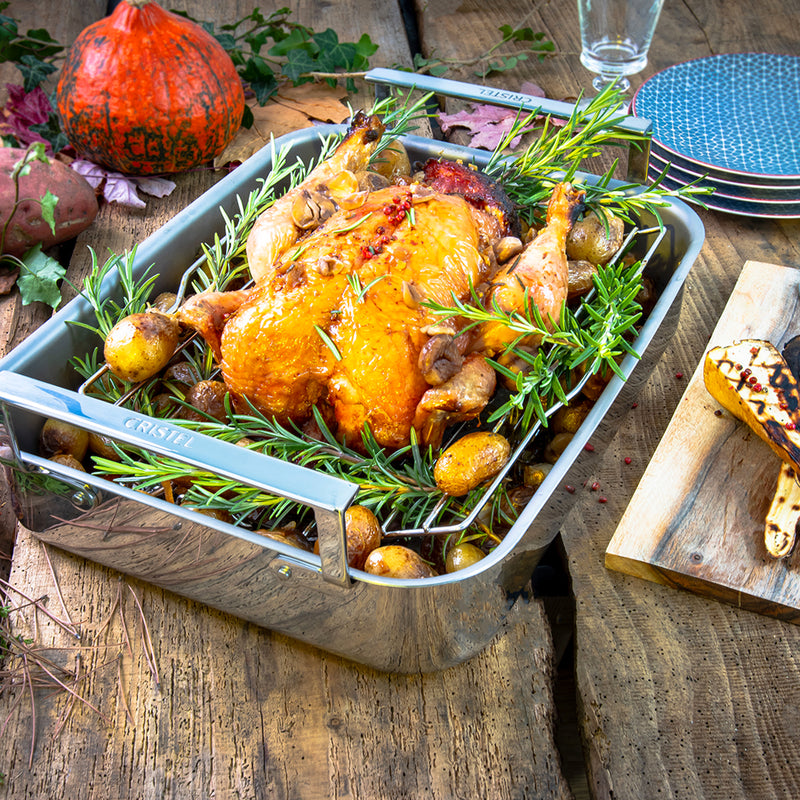Turkey stuffed with chestnuts and cranberries