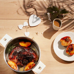 Pork Shoulder and Cider Confit served with Rosemary Flavored Caramelized Apples