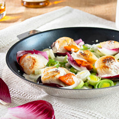 Sautéed scallops with whisky
