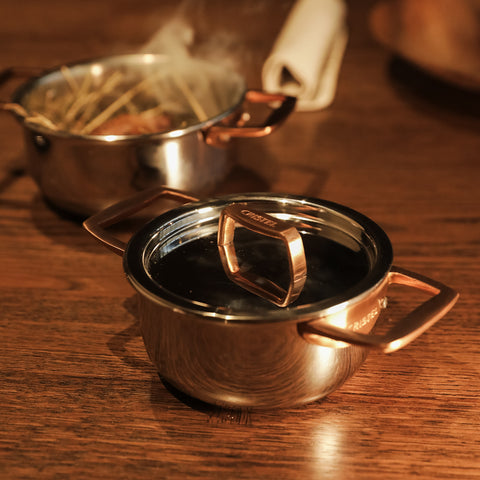 Mini Stewpan with Antique Brass side handles