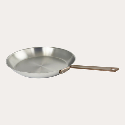 Stainless steel Frying pan with Antique Brass handle second image