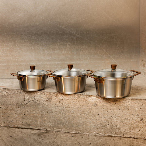 Stewpot with Antique Brass Handles (with lid)