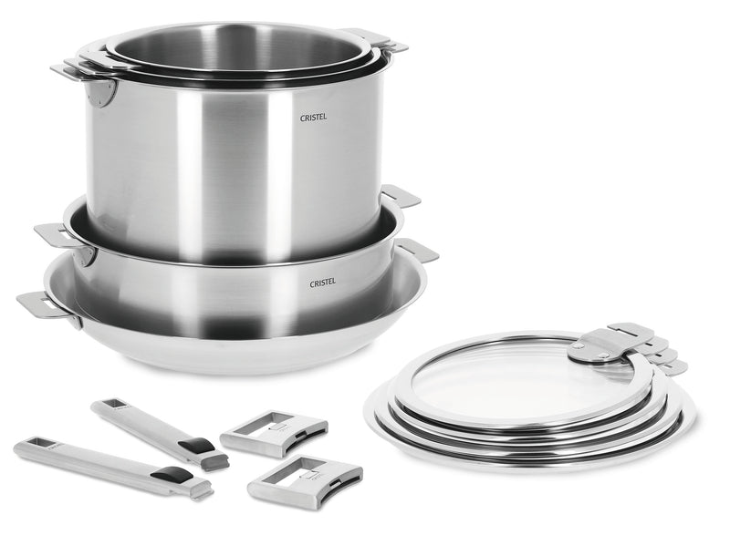 Cristel Strate Removable Handle - 7-Pc Stainless Steel Cookware