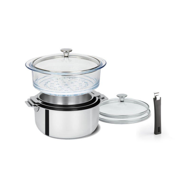 Cristel Casteline Stainless Steel 8-Piece Essential Cookware Set