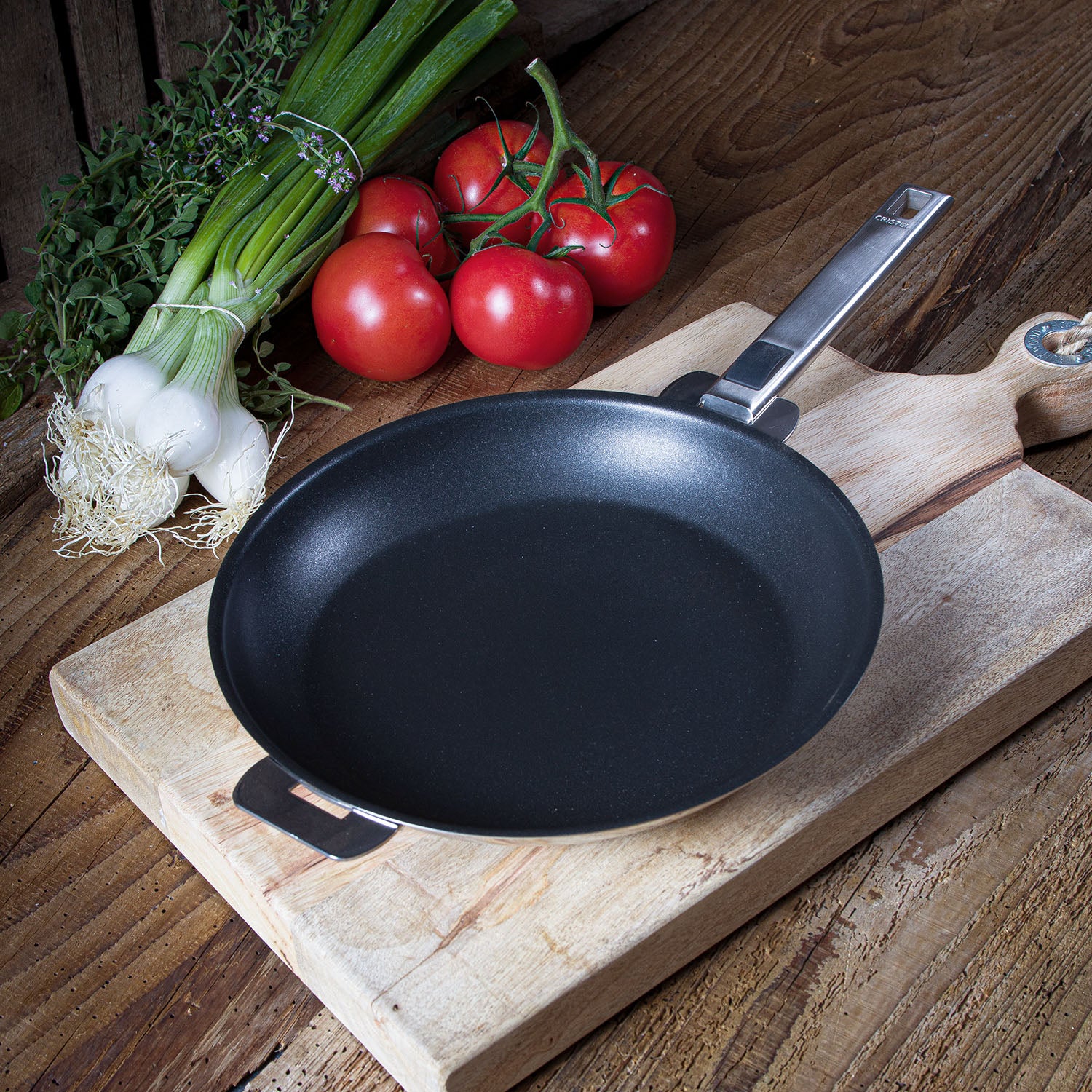 Cristel “L” Line with Removable Handles: 8.7-inch Brushed