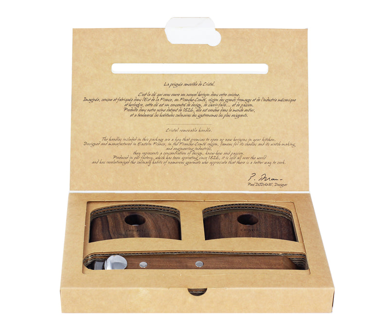 Set of 1 Wood Handle + 2 Side Wood Handles - Casteline Collection