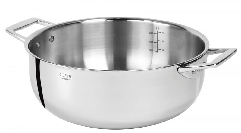 Stainless Chef's pan - Fixed Castel'Pro - Castel'Pro by CRISTEL